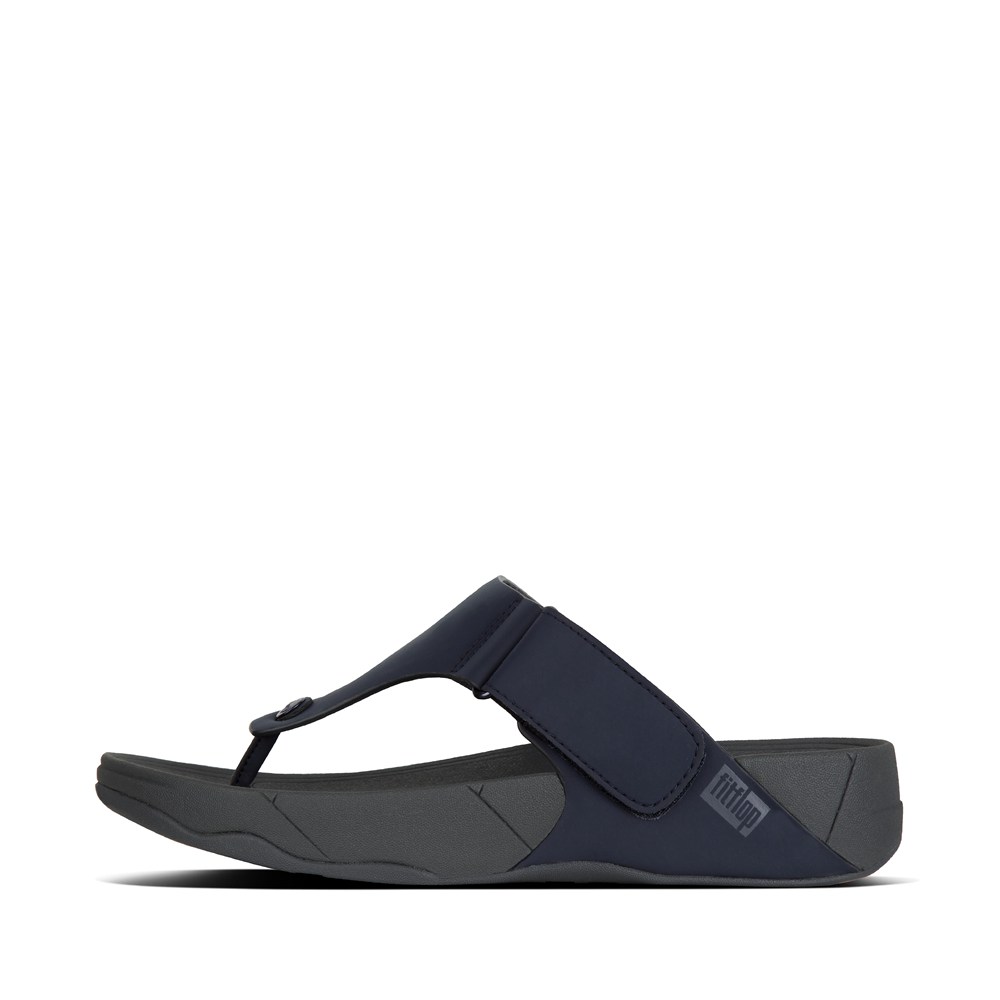 Fitflop Mens Sandals Navy/Black - Trakk Ii Neoprene Toe-post - 76OHTJPQR